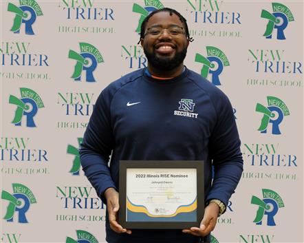 Johnny Owens with RISE award certificate